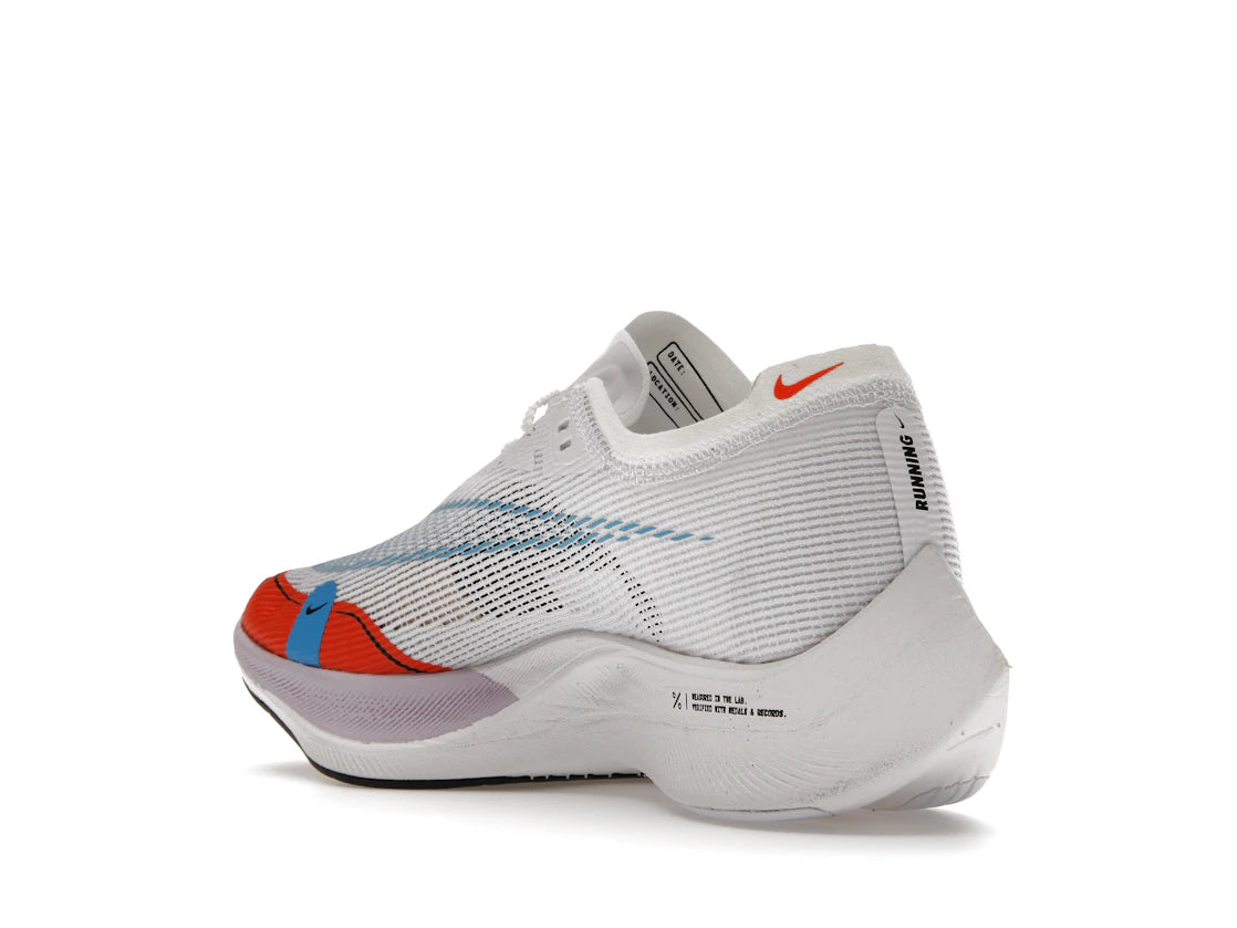 Nike ZoomX Vaporfly Next% 2 White Laser Blue Rush Orange - vue secondaire B