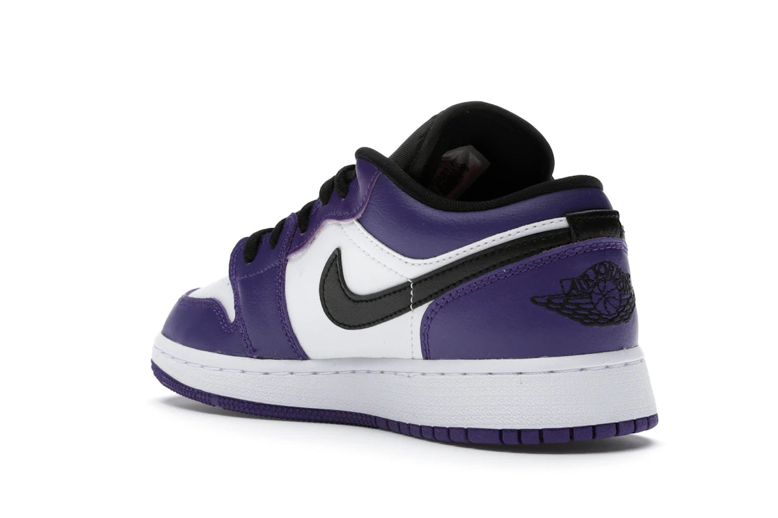 Jordan 1 Low Court Purple White (GS) - vue secondaire B
