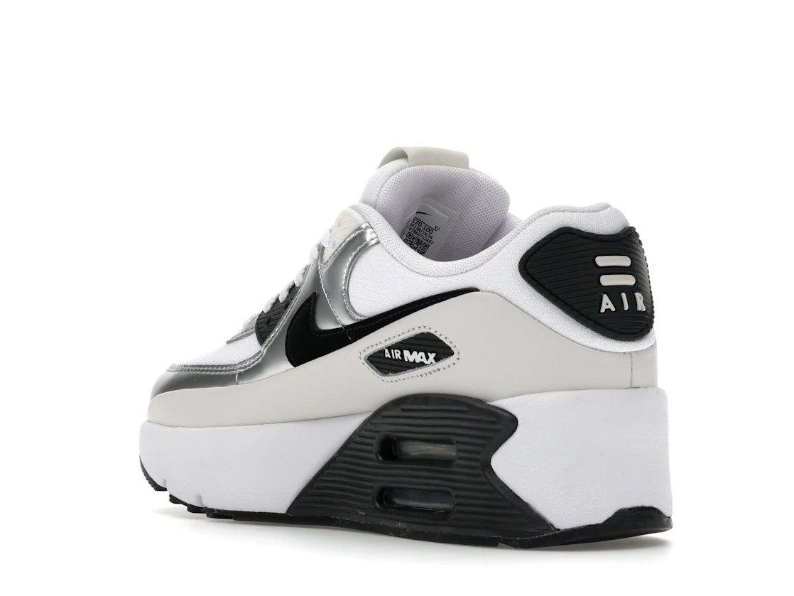 Nike Air Max 90 LV8 White Phantom Metallic Silver Black (Women's) - vue secondaire B