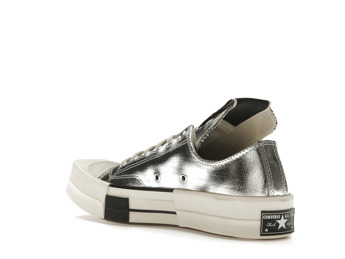 Converse TURBODRK Chuck Taylor All Star 70 Ox Rick Owens DRKSHDW Silver White - vue secondaire B