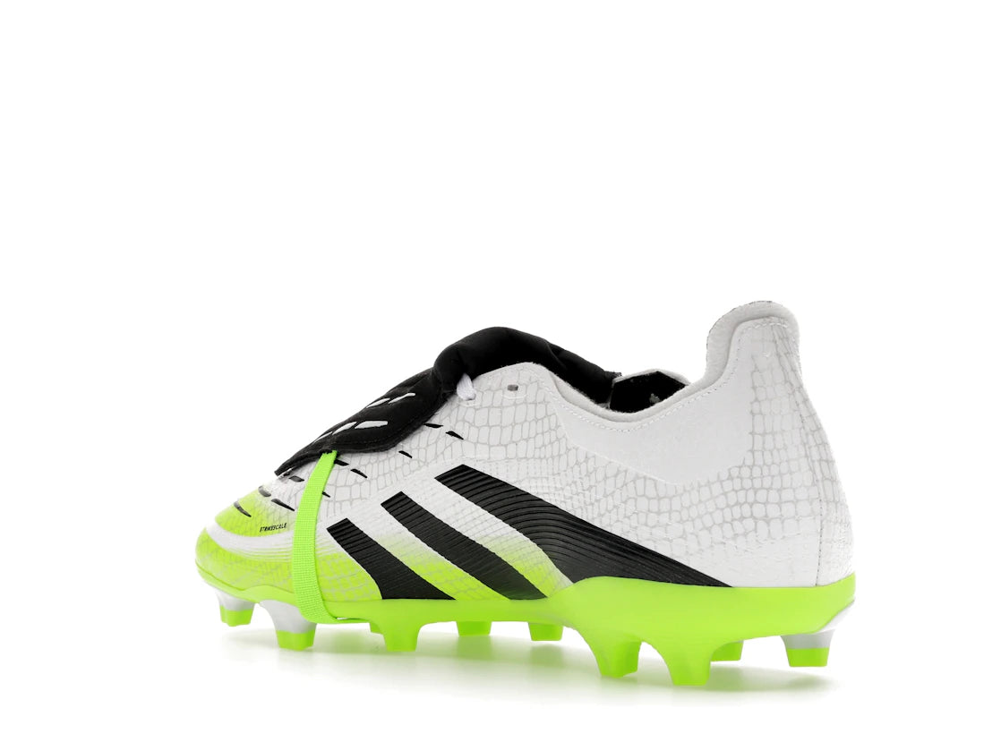 adidas Predator League Fold-Over Tongue FG/MG Cloud White Core Black Lucid Lemon - vue secondaire B
