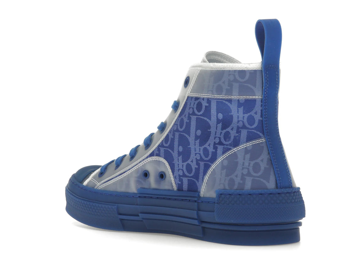 Dior B23 High Top Blue Dior Oblique Canvas - vue secondaire B