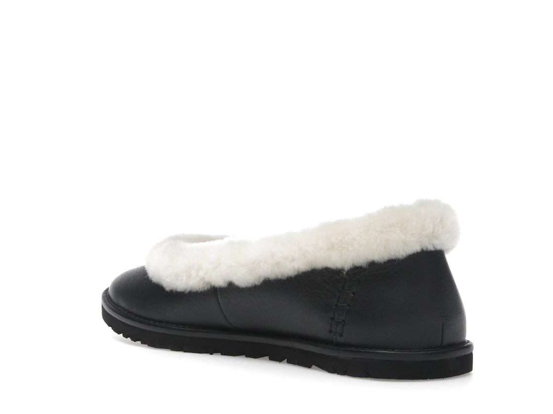 UGG Zora Leather Ballet Flat Black (Women's) - vue secondaire B