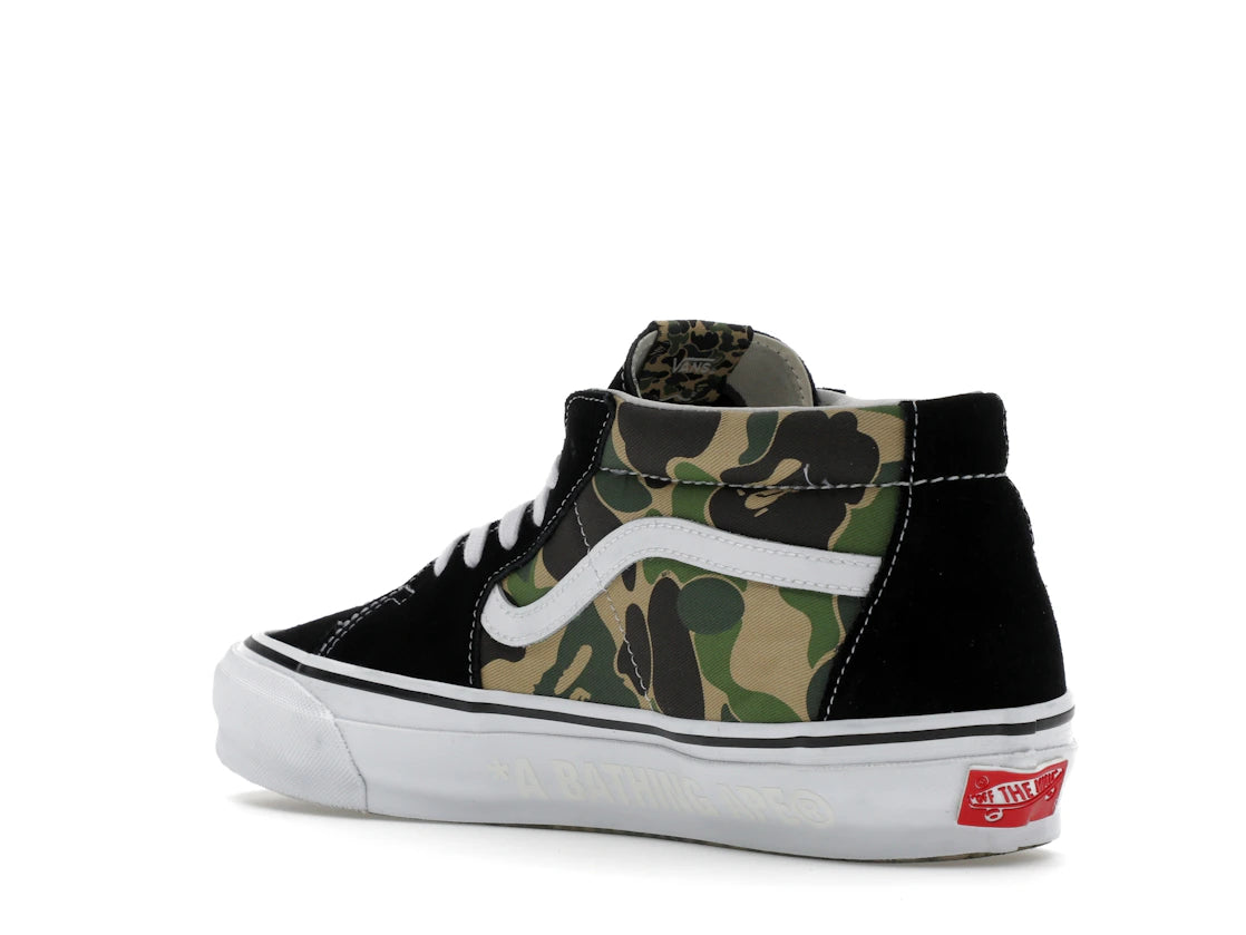 Vans LX Sk8-Mid Bape ABC Camo Black Green - vue secondaire B