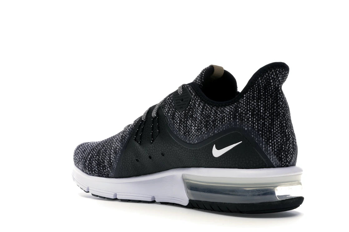 Nike Air Max Sequent 3 Black White-Dark Grey - vue secondaire B