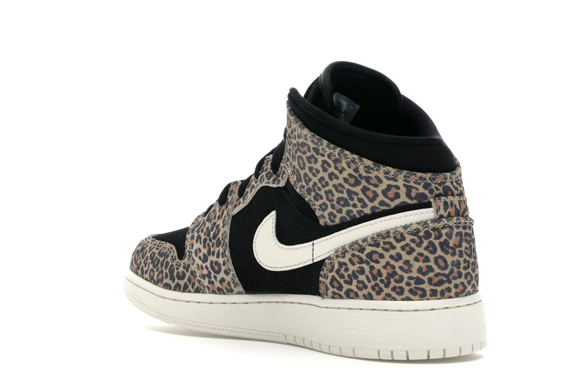 Jordan 1 Mid SE Leopard (GS) - vue secondaire B