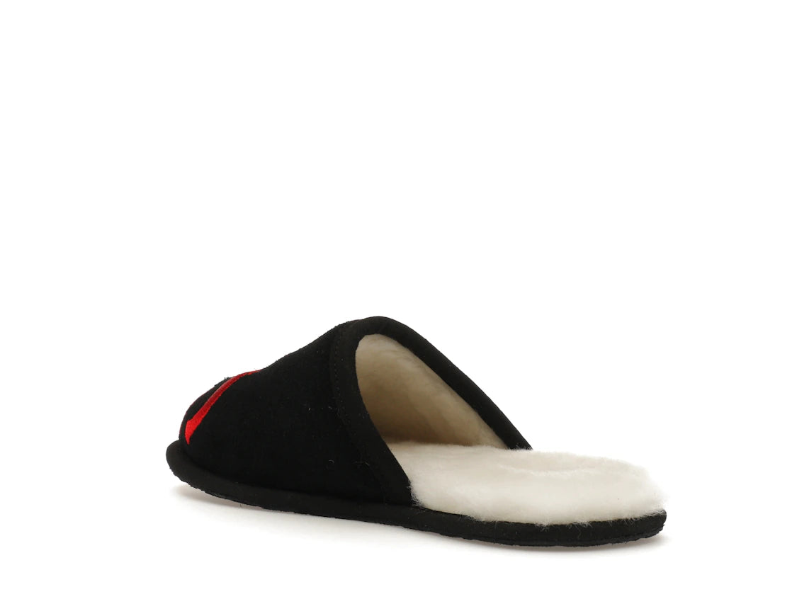 UGG Scuff Logo Slipper Black Red - vue secondaire B