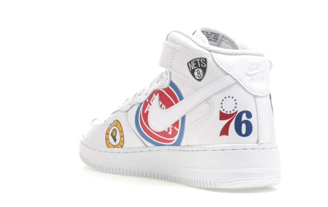 Nike Air Force 1 Mid Supreme NBA White - vue secondaire B
