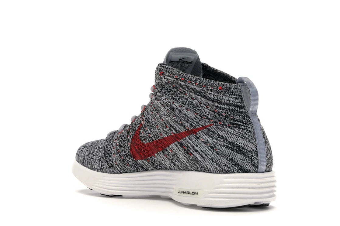 Nike Lunar Flyknit Chukka Wolf Grey Red - vue secondaire B