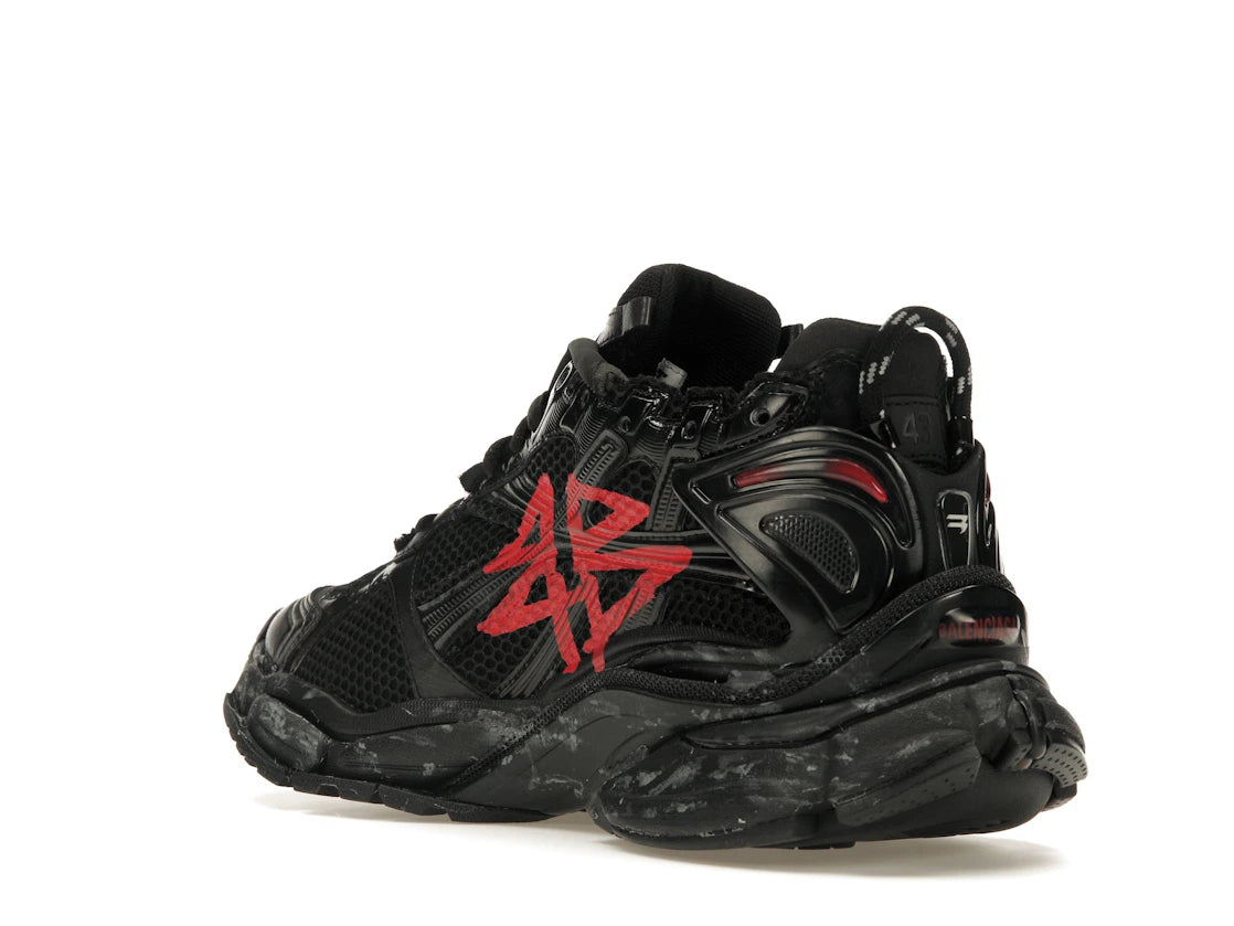 Balenciaga Runner Graffiti Black Red - vue secondaire B