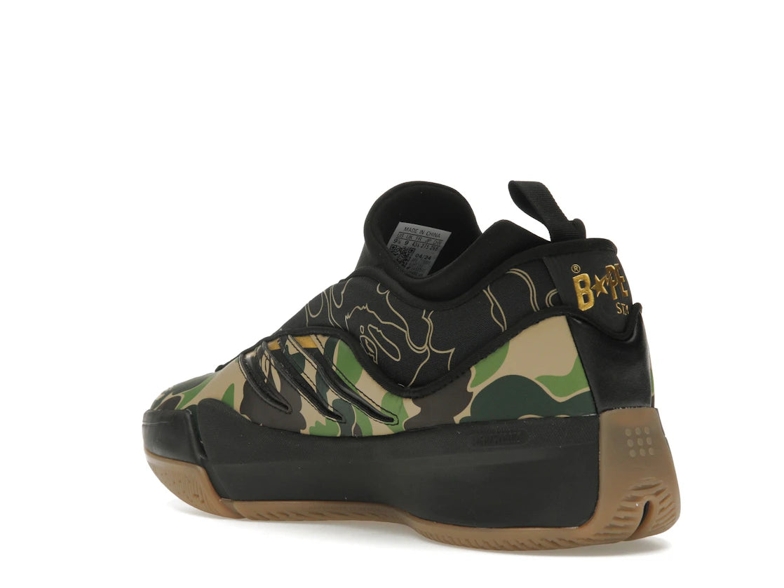 adidas Dame 9 Bape Black Green - vue secondaire B