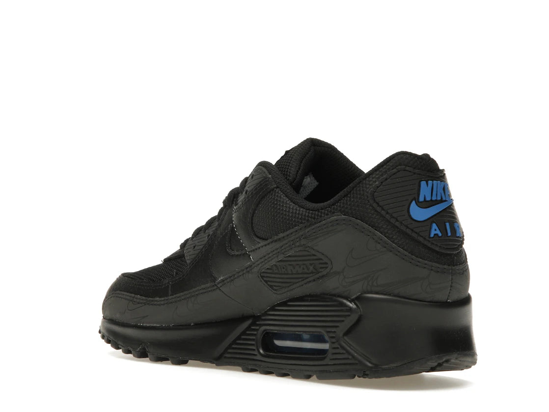 Nike Air Max 90 Black Blue Reflective - vue secondaire B