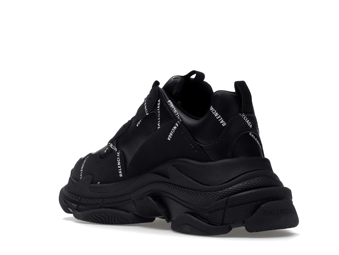 Balenciaga Triple S Black Logo (Women's) - vue secondaire B