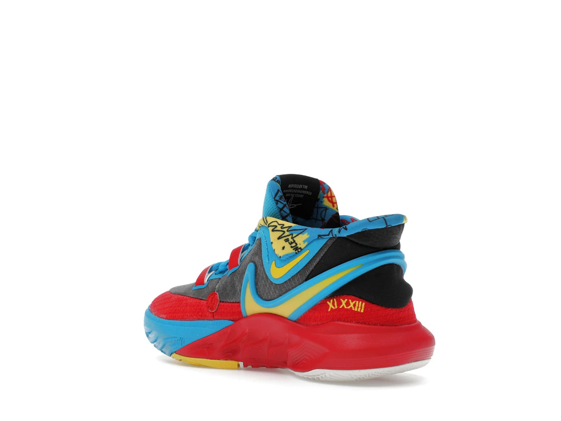 Nike Kyrie 8 GO SE Black Blue Tour Yellow (GS) - vue secondaire B