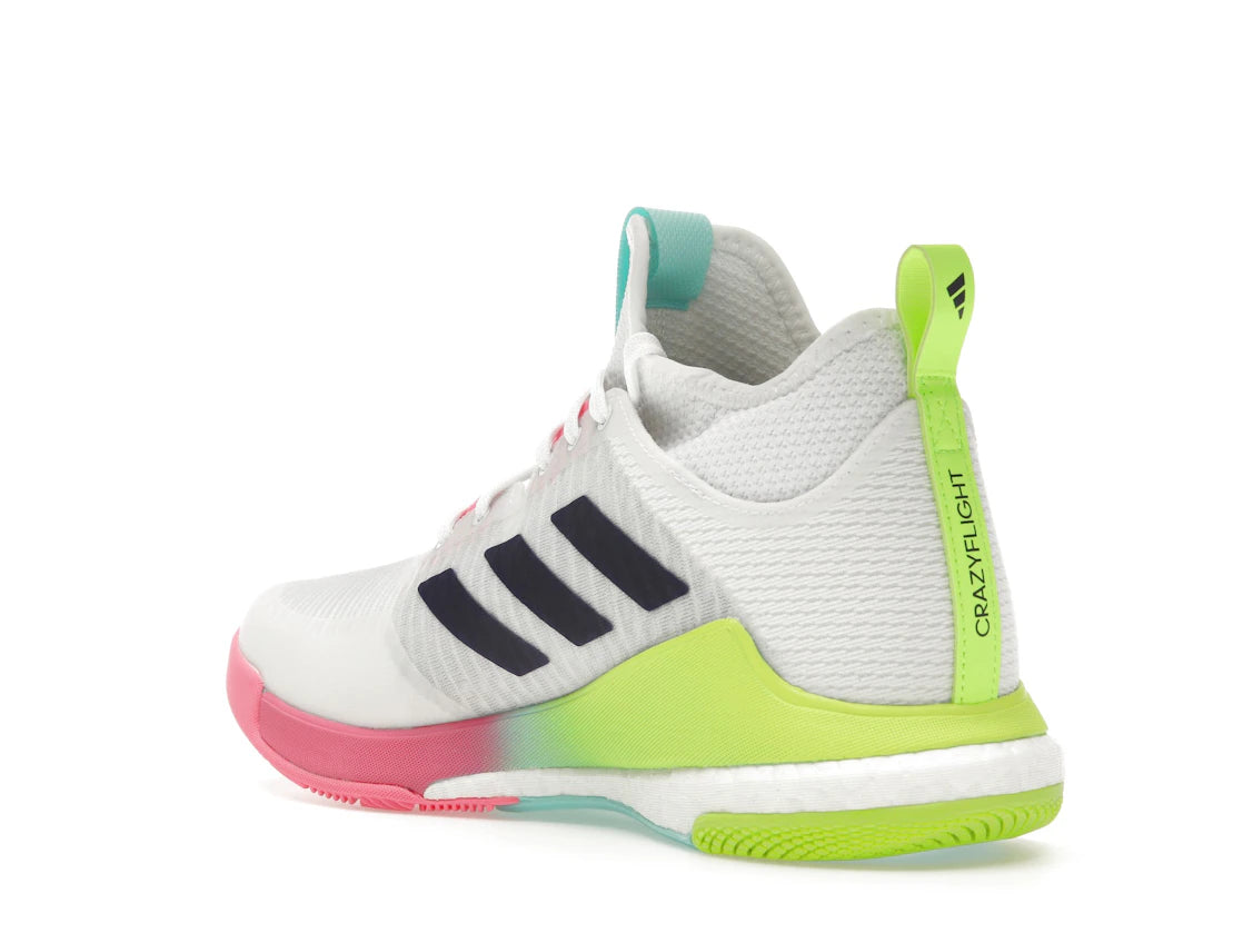 adidas Crazyflight Mid White Purple Aqua (Women's) - vue secondaire B
