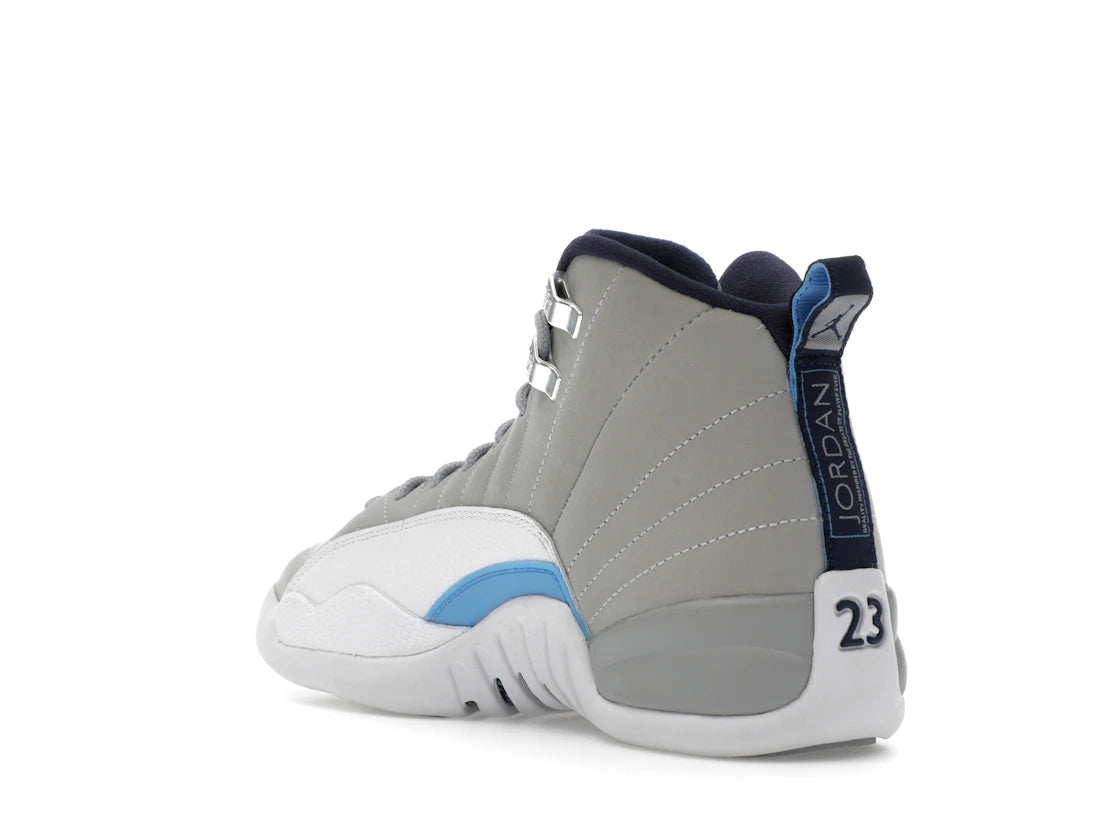 Jordan 12 Retro Grey University Blue (GS) - vue secondaire B