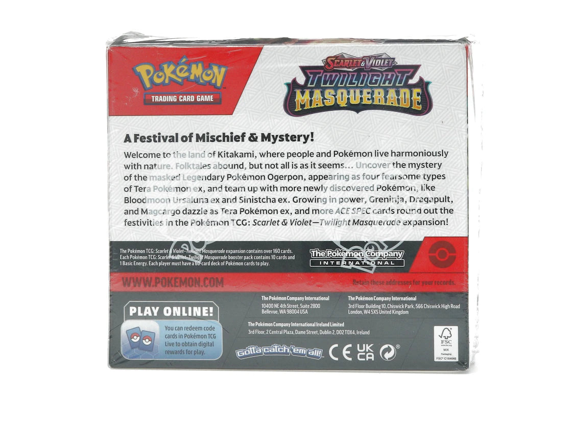 Pokémon Scarlet & Violet Twilight Masquerade Booster Box - vue secondaire B
