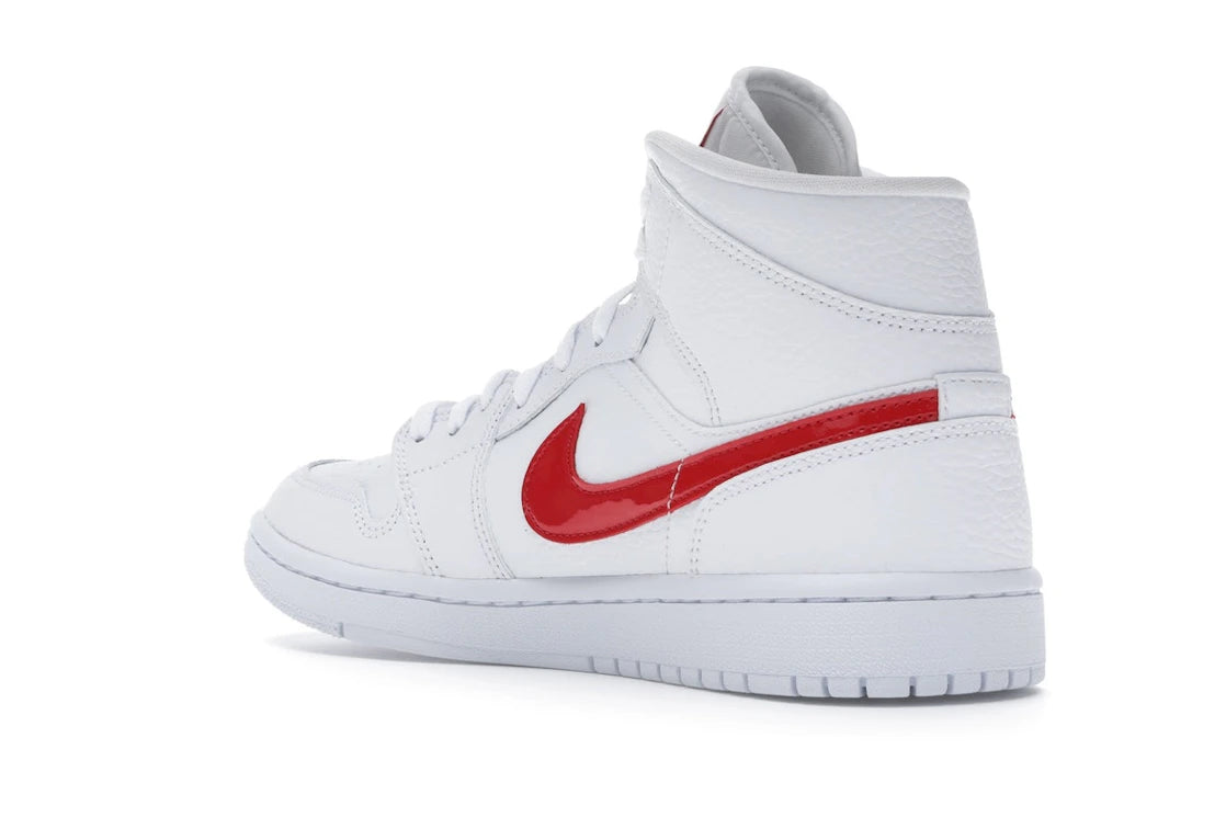 Jordan 1 Mid White University Red (Women's) - vue secondaire B