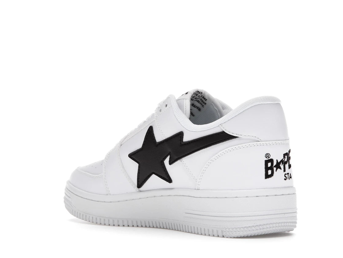 A Bathing Ape Bape Sta Low M1 White Black - vue secondaire B