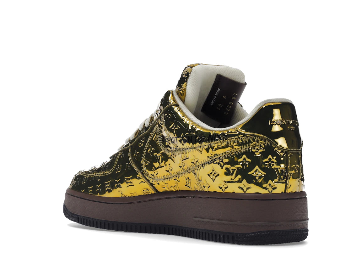 Louis Vuitton Nike Air Force 1 Low By Virgil Abloh Metallic Gold - vue secondaire B