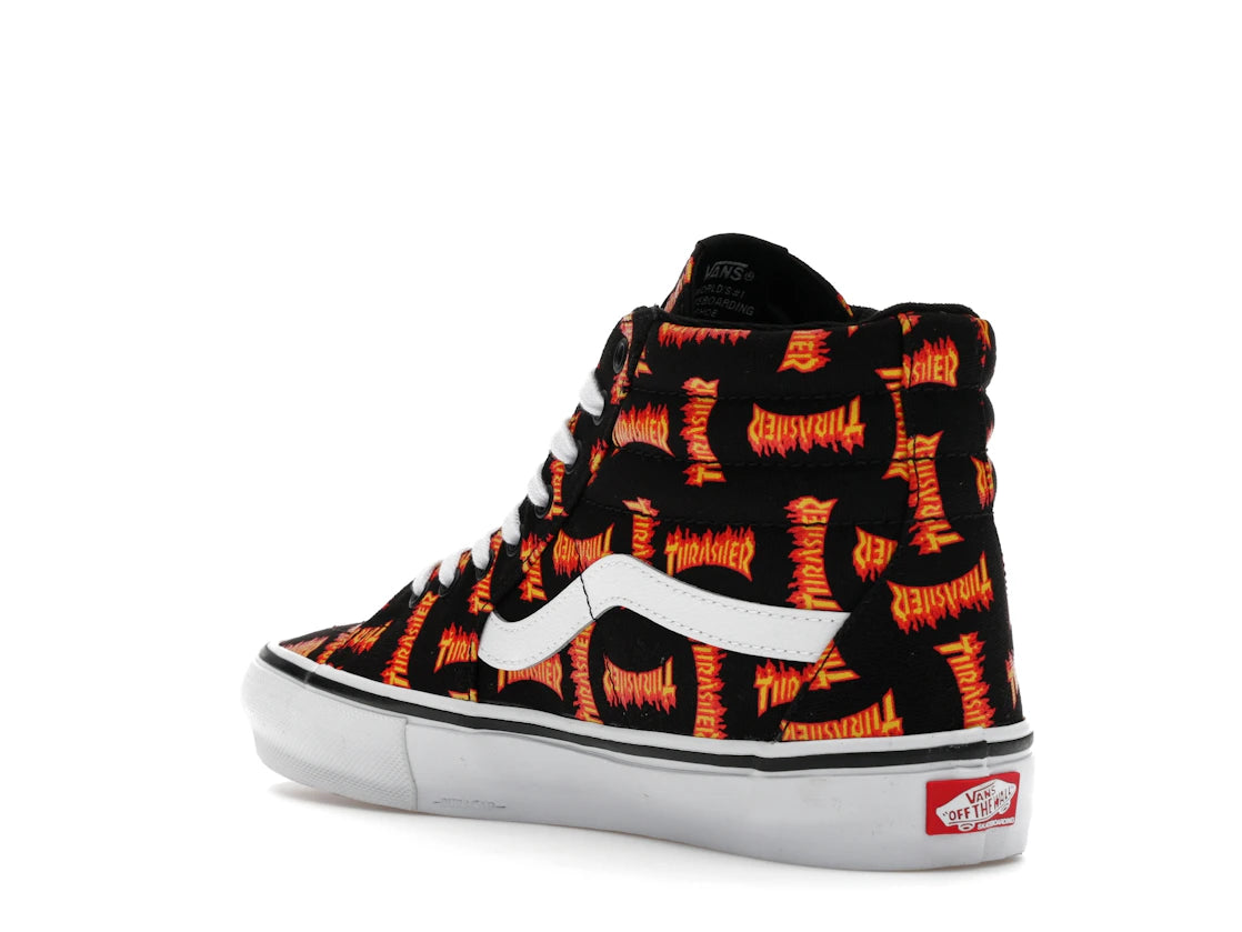 Vans Sk8-Hi Thrasher Allover Logo Black - vue secondaire B