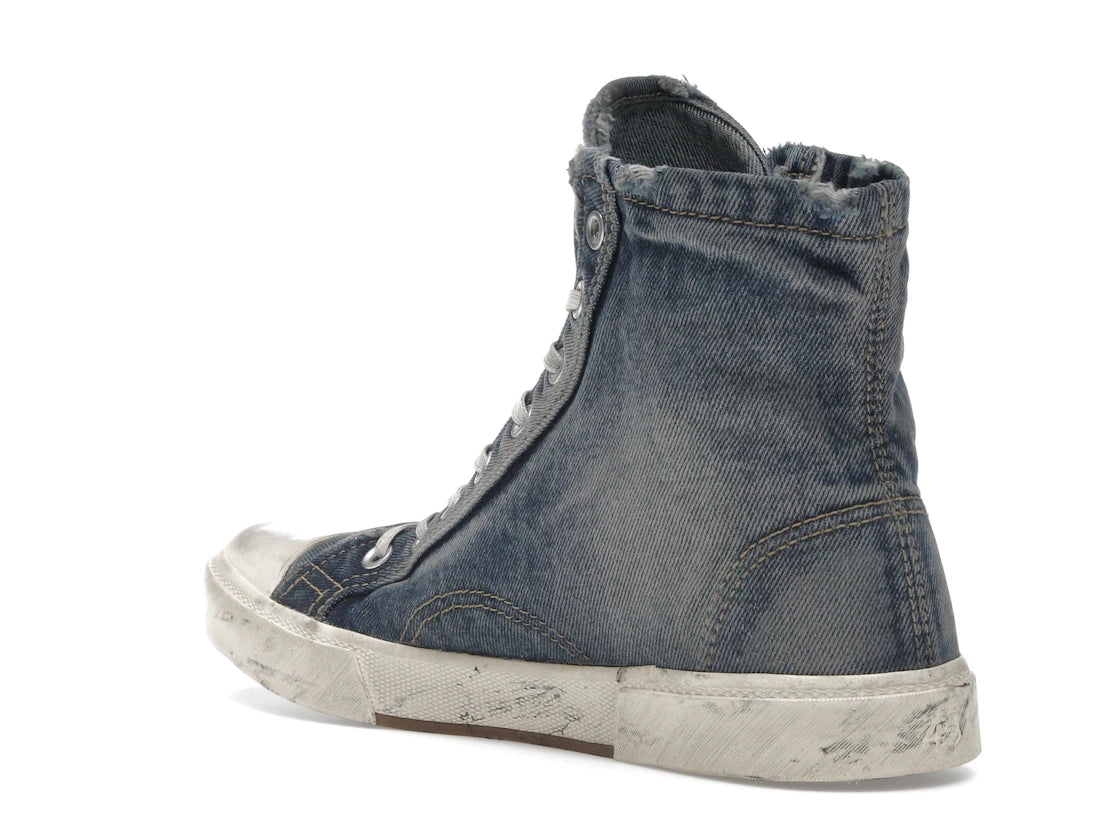 Balenciaga Paris High Top Blue Destroyed Denim - vue secondaire B