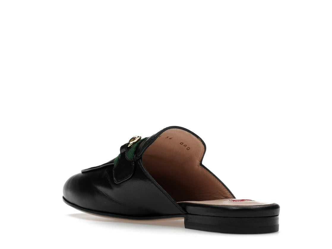 Gucci Princetown Slipper Black Web Leather - vue secondaire B
