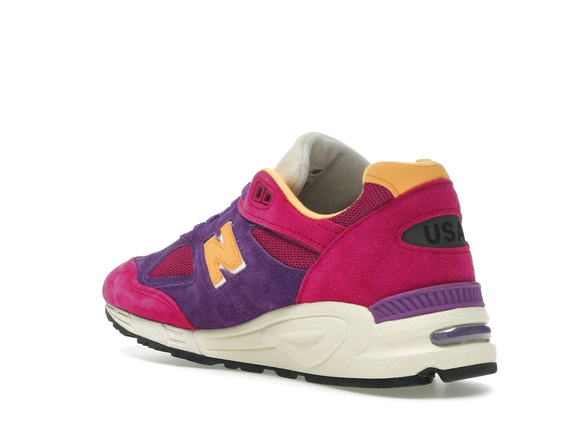 New Balance 990v2 MiUSA Teddy Santis Purple Yellow - vue secondaire B