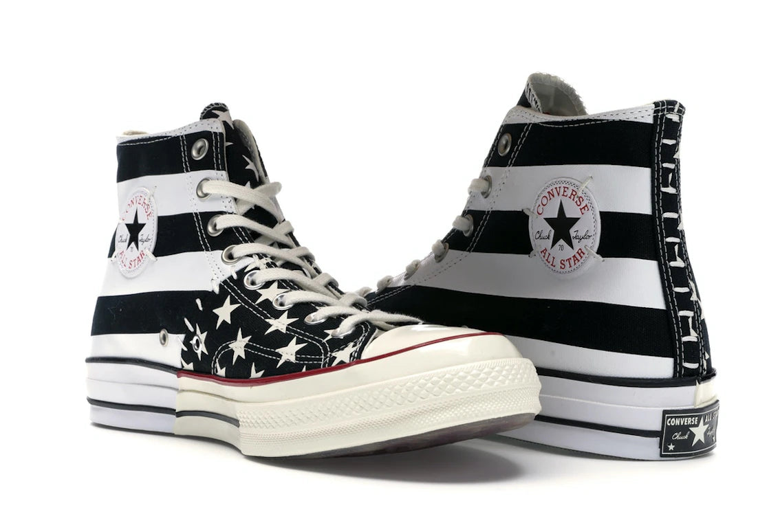 Converse Chuck Taylor All Star 70 Hi Archive Restructured American Flag Black White - vue secondaire B