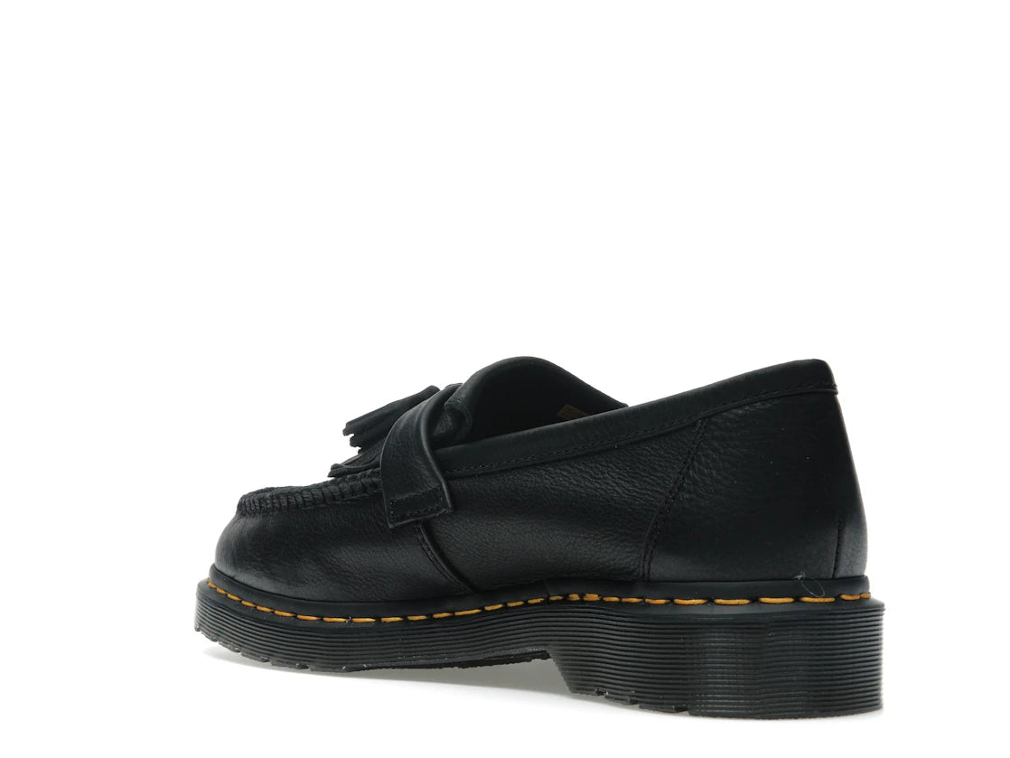 Dr. Martens Adrian Yellow Stitch Ambassador Leather Loafers Black - vue secondaire B