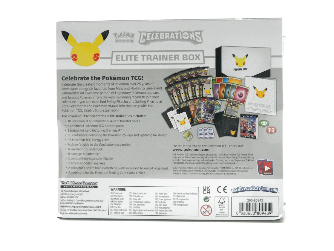 Pokémon TCG 25th Anniversary Celebrations Elite Trainer Box 4x Lot - vue secondaire B