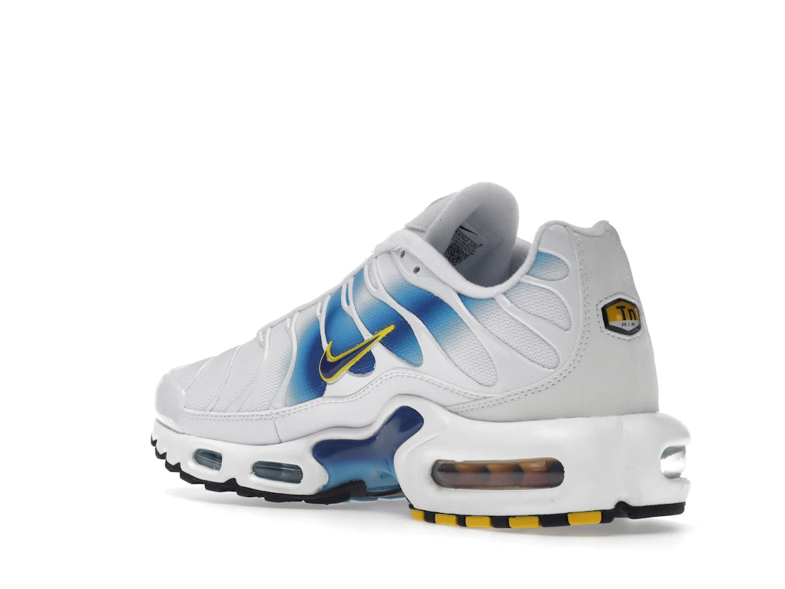 Nike Air Max Plus Spray Paint Swoosh White Blue - vue secondaire B