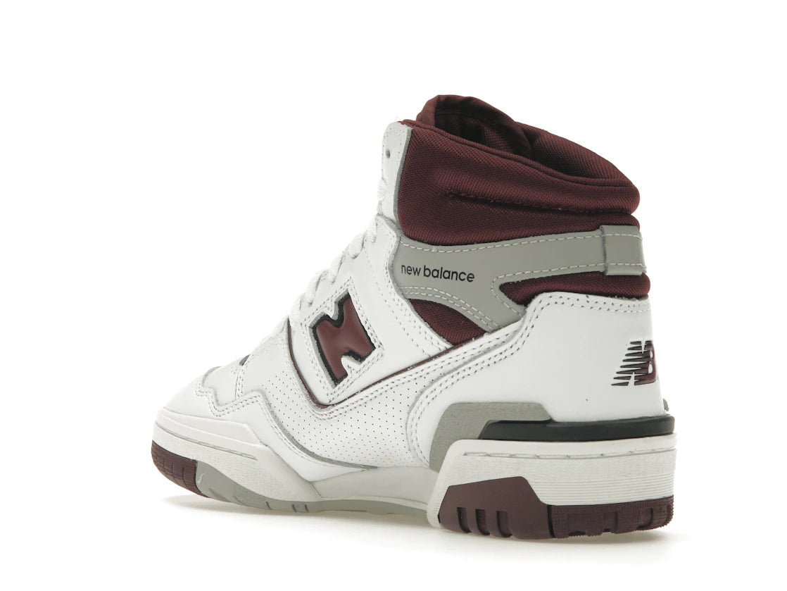New Balance 650 White Burgundy Raincloud - vue secondaire B