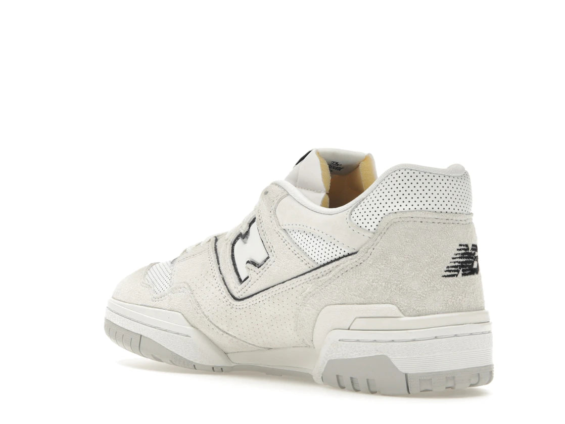 New Balance 550 White Perforated Leather Black - vue secondaire B