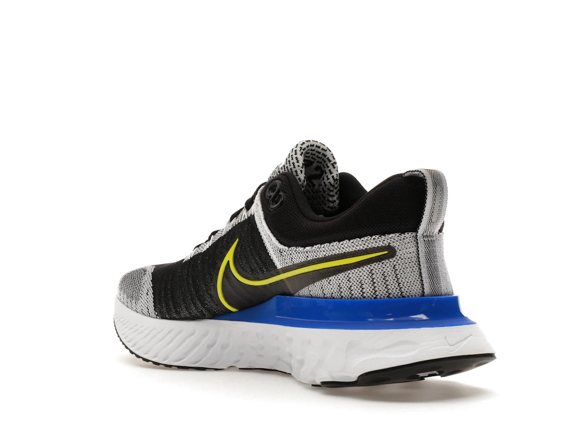 Nike React Infinity Run Flyknit 2 Black White Racer Blue Cyber - vue secondaire B