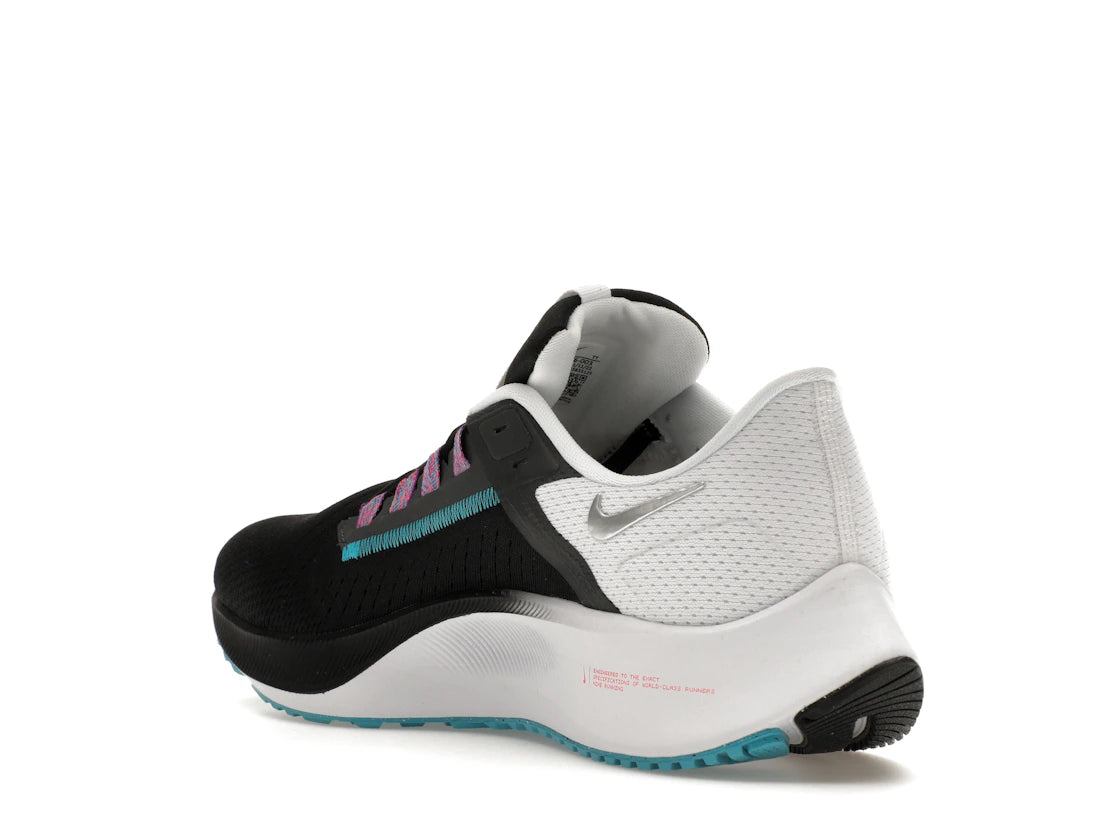 Nike Air Zoom Pegasus 38 Black White Chlorine Blue - vue secondaire B