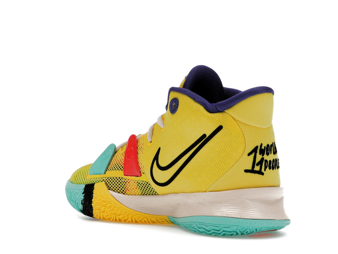 Nike Kyrie 7 1 World 1 People Electric Yellow (GS) - vue secondaire B