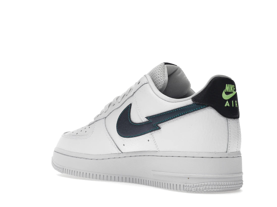 Nike Air Force 1 Low Split Swoosh White Aquamarine - vue secondaire B
