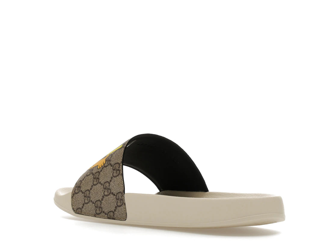 Gucci x Pablo Delcielo Cat GG Supreme Slide Beige - vue secondaire B