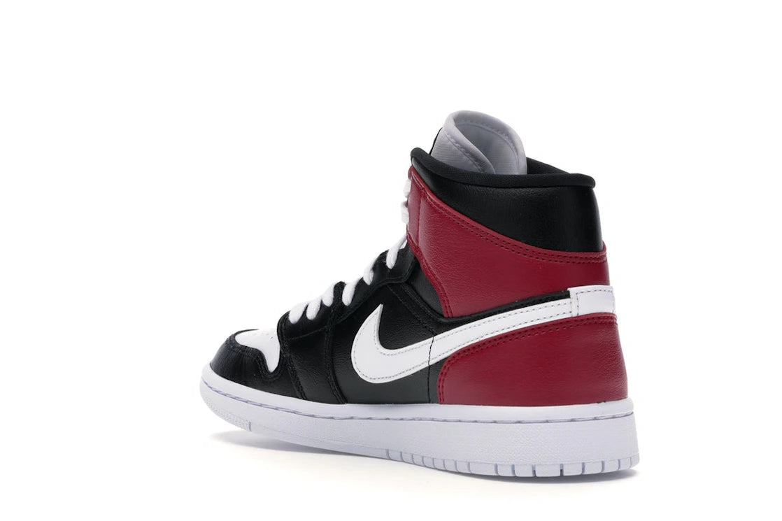 Jordan 1 Mid Black Noble Red (Women's) - vue secondaire B