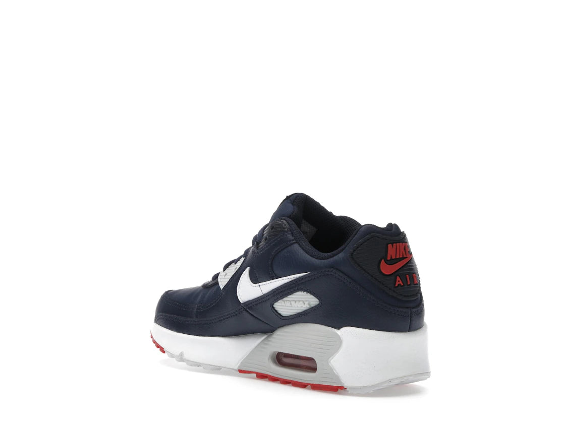 Nike Air Max 90 Leather Obsidian Track Red (GS) - vue secondaire B
