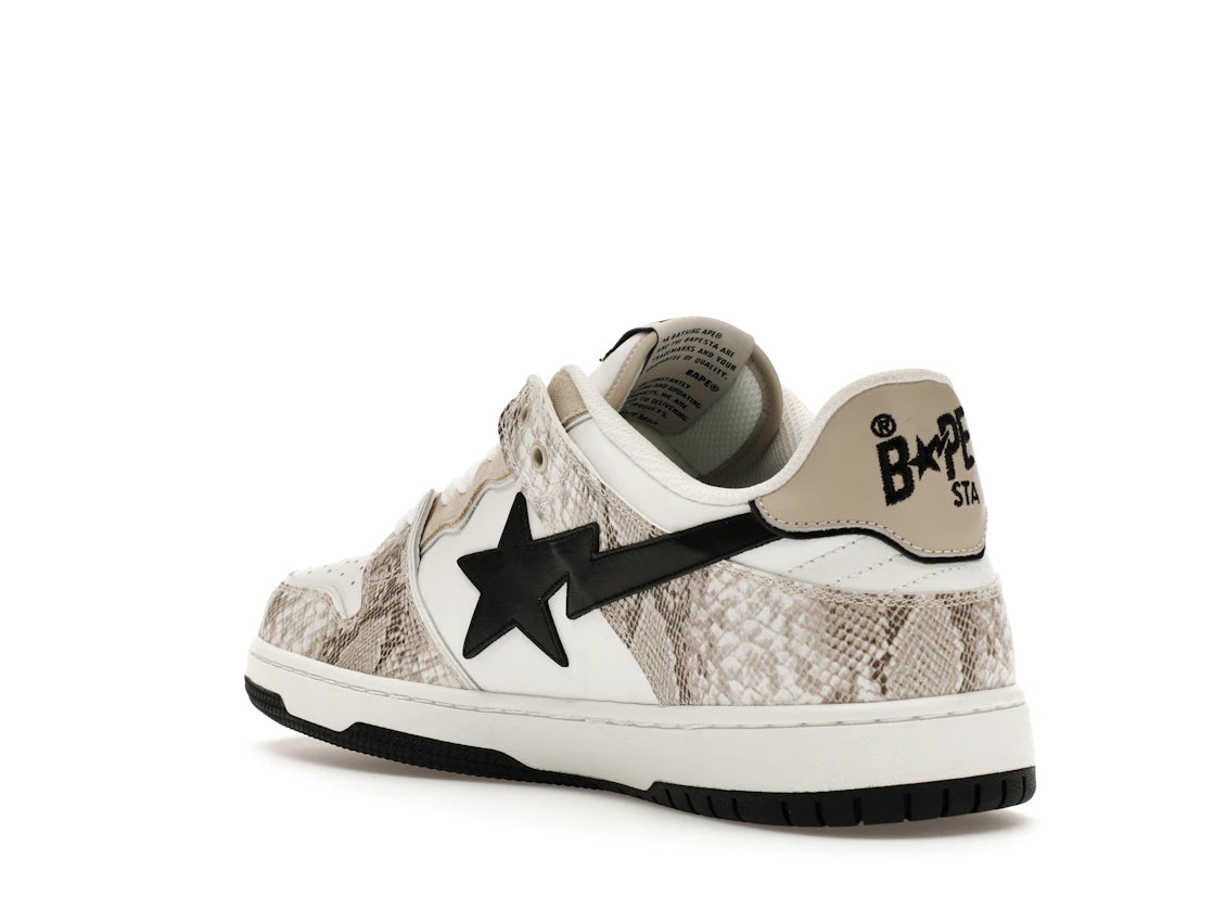 A Bathing Ape Sk8 Sta #1 Beige Snakeskin - vue secondaire B