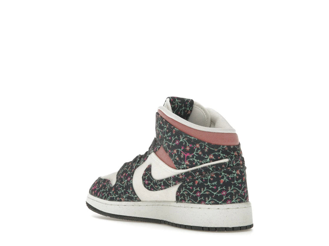 Jordan 1 Mid SE Floral (GS) - vue secondaire B