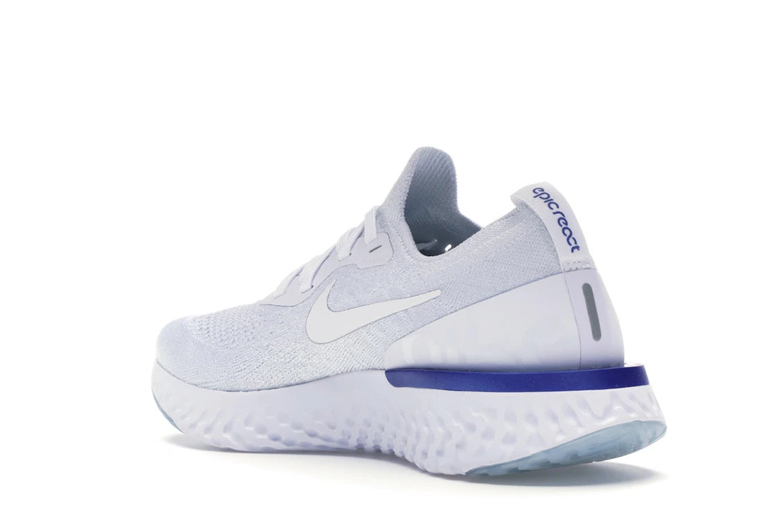 Nike Epic React Flyknit White Racer Blue (Women's) - vue secondaire B