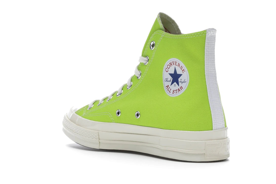 Converse Chuck Taylor All Star 70 Hi Comme des Garcons PLAY Bright Green - vue secondaire B