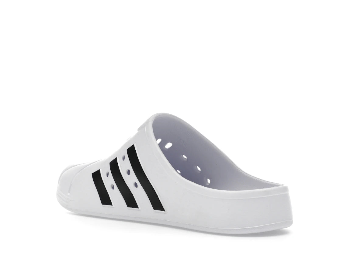 adidas Adilette Clog White Black - vue secondaire B