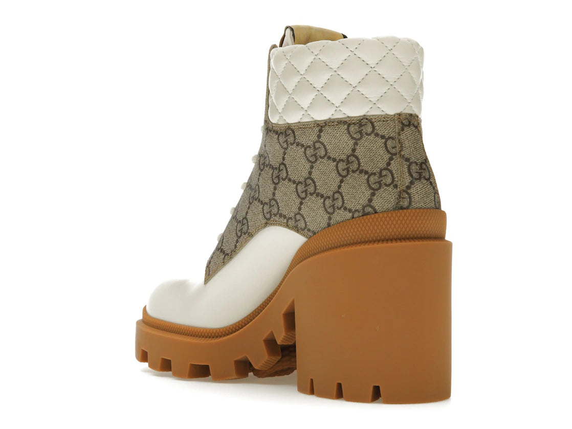 Gucci GG Ankle Boot Beige White (Women's) - vue secondaire B