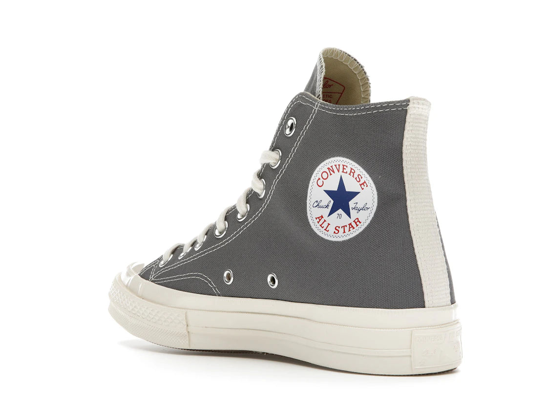 Converse Chuck Taylor All Star 70 Hi Comme des Garcons PLAY Grau - vue secondaire B