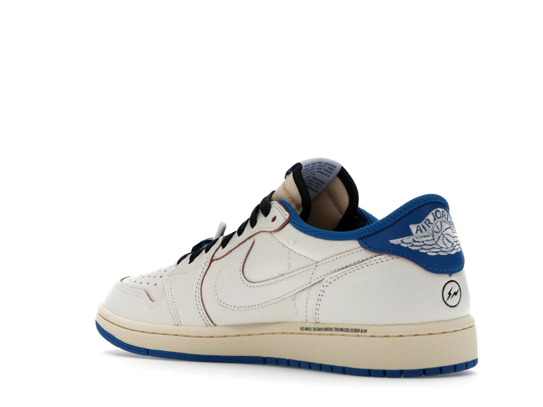 Jordan 1 Retro Low OG SP Fragment x Travis Scott Sail Military Blue - vue secondaire B