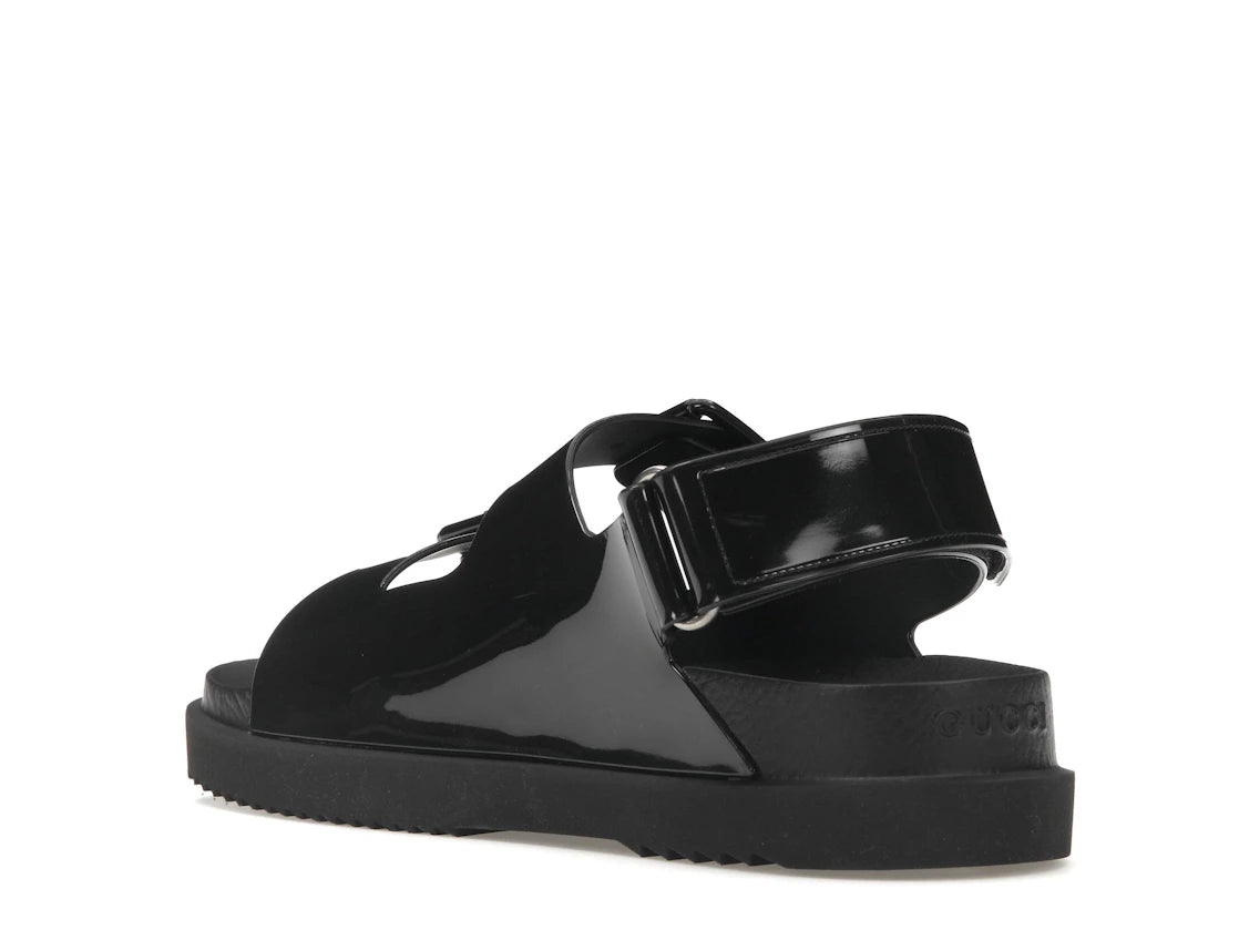 Gucci Mini Double G Sandal Black Rubber - vue secondaire B